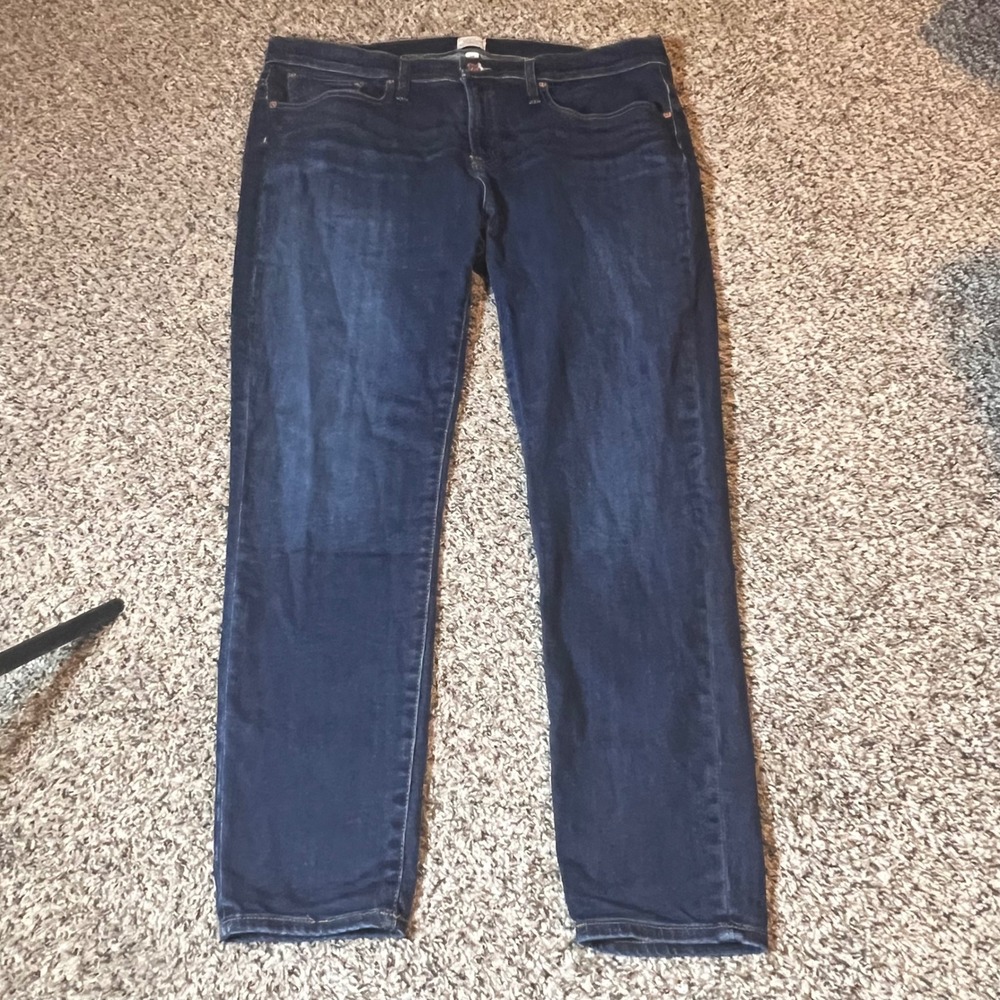 J. Crew Denim Jeans Dark Wash Slim Fit Everyday Casual Size‎ 34